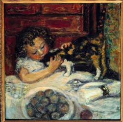 Den lille jenta med katten