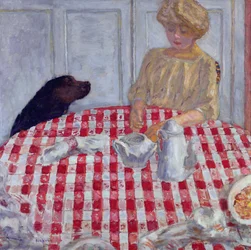 Den rødrutede duken, eller hundene middag, 1910