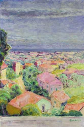 View of Cannet, ca. 1940 (olje på lerret)