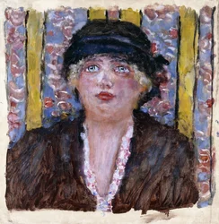 Woman in a Hat, ca. 1920 (olje på lerret)