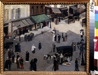 Place Pigalle i Paris. Maleri av Pierre Carriere-Belleuse (Carriere Belleuse
