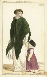 Fasjonabel kvinne og barn, Paris
