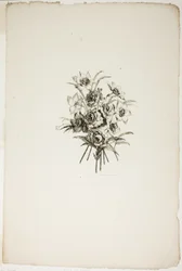 Bukett med påskeliljer, fra samling av forskjellige blomsterbuketter, oppfunnet og tegnet av Jean Pillement og gravert av P. C. Canot