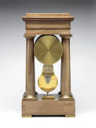Desimalklokke, ca. 1798-1805 (furu, messing og emalje)