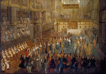 Kroningen av Ludvig 15. i katedralen i Reims, 25. oktober 1722
