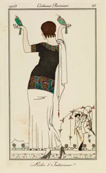 Tallerken fra 'Parisian Costumes'