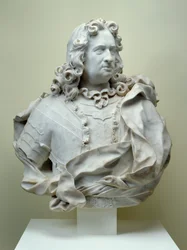 Byste av grev Karl av Hessen-Kassel, 1714 carrara marmor