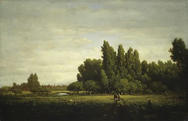 En eng avgrenset av trær, ca. 1845.