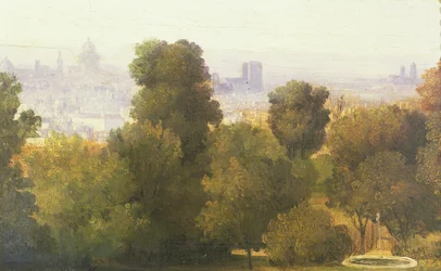Paris sett fra Heights of Belleville, ca. 1830