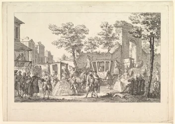 Tableau des portraits a la Mode Plate of Fashion Portraits, 1760-61.