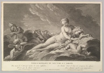Venus gir nektar til Amor, 1700-tallet.