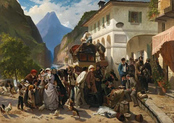 Tollvesenet ved Simplon, 1880.