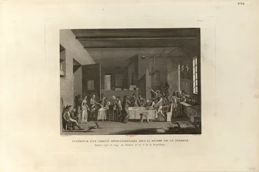 Inne i en revolusjonær komité under terrorens styre, 1802.