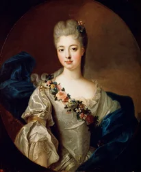 Portrett av Charlotte Aglaé av Orléans, Mademoiselle de Valois, 1720-årene.