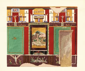 Spisesal i Casa di Orfeo eller House of Orpheus, Pompeii