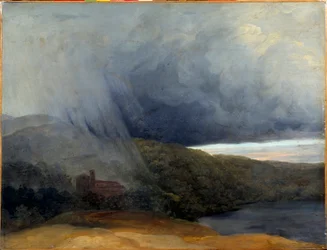Storm ved en innsjø. Pierre-Henri De Valenciennes (1750-1819)