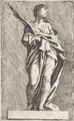 Stående kvinnefigur, ca. 1739-40., ca. 1739-40.
