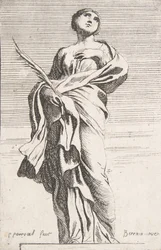 Stående kvinnefigur, ca. 1739-40., ca. 1739-40.