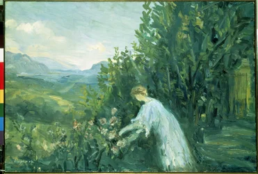 Woman in a Garden (Lady in the Garden). Maleri av Pierre Laprade (1875-1931)