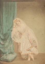 [The Countess in Gold Pique Dress as Judith], 1860-tallet.