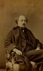 Portrett av Jean Pierre Alexandre Antigna, fransk maler; besøkskort