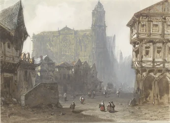 Den gamle markedsplassen i Rouen