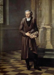 Portrett av Alexandre Lenoir (1761-1839) kurator for musee des monuments français Maleri av Pierre M. Delafontaine (1774-1860) 1802 Søn. 2,20 x 1,61 m - Portrett av Alexandre Lenoir (1761-1839), kurator for museet for de franske monumentene. Maleri