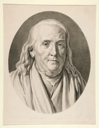 Benjamin Franklin, etter en skulptur av Jean-Antoine Houdon
