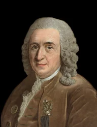 Portrett av Charles Linne (Carl von Linne, Linneus 1707 - 1778), svensk naturforsker - Gravering av Pierre Michel Alix (1762-1817)