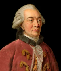 Portrett av Georges Louis Leclerc, greve av Buffon (1707-1788), fransk naturforsker, matematiker, kosmolog og encyklopedisk forfatter, gravering av Pierre Michel Alix