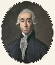 Portrait of Jean Sylvain Bailly (1736-1793), French scientist, politician - Engraving by Pierre-Michel Alix (1762-1817)