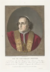 Portrett van Paus Pius VII Pius VII. suveren pontiff (tittel på objekt)