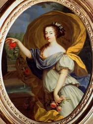 Portrett av hertuginne de la Valliere som Flora, 1600-tallet.
