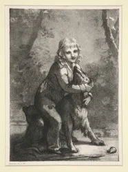 Uten tittel (Gutt med hund)
