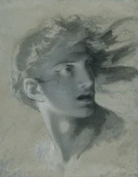 Hodestudie av Hevnen, ca. 1804