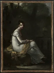 Fru Dufresne, ca. 1816 (olje på papir montert på stoff)