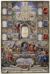 Allegori av kirken i Paris i anledning opphevelsen av redigeringen av Nantes den 18/10/1685 holdt faren til Jouvency en preken ved høyskolen i Clermont i desember 1685 i medaljong av erkeveken i Paris, Harlay de Chanvallon som oppmuntrer