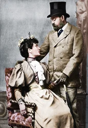 Emile Zola og Jeanne Rozerat, c1890, 1939