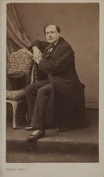 Portrett av poeten Théodore de Banville 1823-1891.