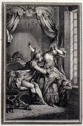 Richard Minulto - i "" Fortellinger og noveller på vers"" av Jean La Fontaine. 1776. Illustrasjon av P.P. Choffard.