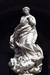 The Immaculate Conception, Santa Maria Immaculate plassert på alteret til det scenografiske kapellet 1669-70 (marmor)