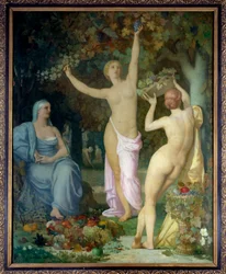 Høstmaleri av Pierre Puvis de Chavannes (1824-1898) 1864 Søn. 2,85x2,26 m Lyon, Museum of Fine Arts