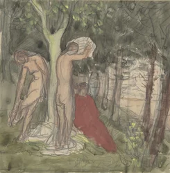 Badende, 1800-tallet.