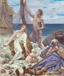 Fiskerens familie, 1887.