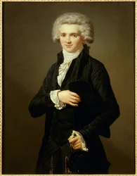 Portrett av Maximilian av Robespierre (1758-1794) konvensjonell i kjolen til deputat fra den tredje staten. Maleri av Pierre Vigneron (1789-1872) Ec. Fr.