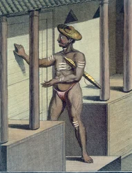 Carepatré Pandaron (religiøs hengiven sverget til stillhet), gravert av Poisson, fra 