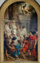 Messen til den hellige Basilios og keiser Valens#39; besvimelse, beskytter av den arianske kjetteri - Messen til den hellige Basilios og keiser Valens#39; besvimelse …