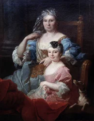 Portrett av Madame Poulhariex og hennes datter