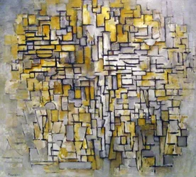Komposisjon nr. VII, 1913. av Piet Mondrian 1872 – 1944