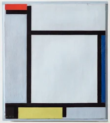 Komposisjon med rødt, blått, svart, gult og grått, 1921